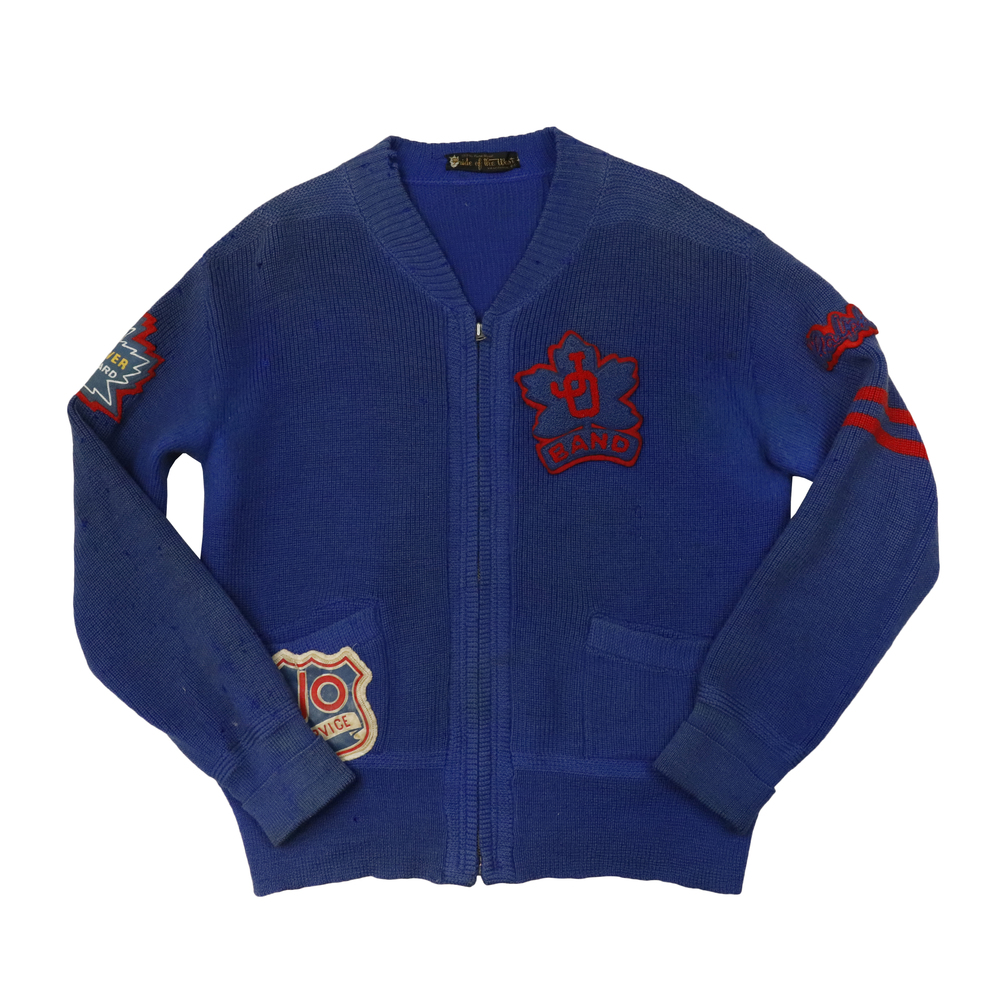 Vintage 40s Pride of the West Patchwork Zip Cardigan Size M